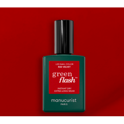 Vernis semi-permanent LED Red Velvet (Rouge velours profond) Manucurist