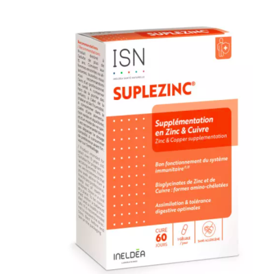 SUPLEZINC Zinc & Cuivre (60Gel) Ineldea