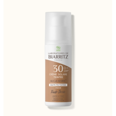 Crème Solaire Visage Teintée Dorée SPF30 Bio Laboratoires de Biarritz