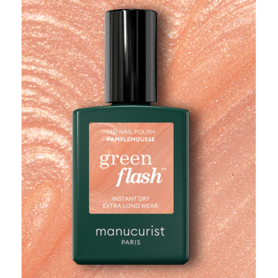 Vernis semi permanent Orange Doux Nacré LED GREEN FLASH Pamplemousse Manucurist