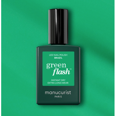 Vernis semi permanent Vert Pop Brazil LED GREEN FLASH Manucurist
