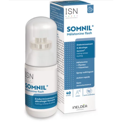 SOMNIL® Mélatonine Flash Endormissement & Décalage horaire Ineldea