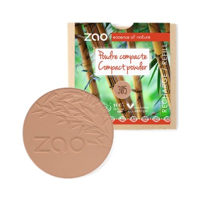 Recharge Poudre Compacte Sable Rosé 305 certifiée Bio ZAO MakeUp