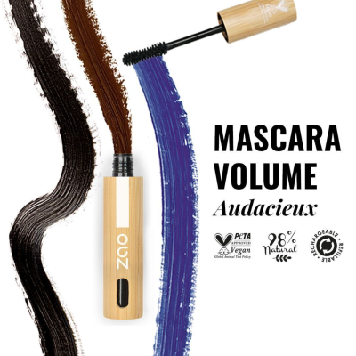 Mascara Volume Audacieux Bleu Saphir 242 Vegan et 98% naturel ZAO MakeUp