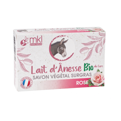 Savon Surgras au Lait d'Ânesse Bio Rose MKL Green Nature
