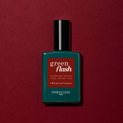 Vernis LED Rouge pailleté Red Hibiscus 15ml Manucurist