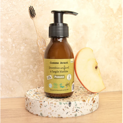 Dentifrice enfant Bio en pâte fluoré à la pomme - Version 2 Comme Avant