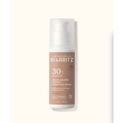 Crème Solaire Visage Teintée Beige SPF30 Bio Laboratoires de Biarritz