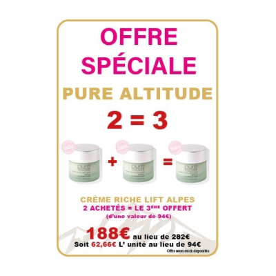 Offre Web : 3 Crèmes Riches Anti-âge Visage à la Rhodiola Rosea Pure Altitude