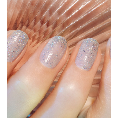 Vernis semi permanent LED GREEN FLASH transparent pailleté Manucurist