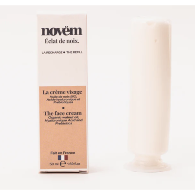 Recharge Crème de Jour Huile de Noix, Acide Hyaluronique et Prébiotiques Novëm