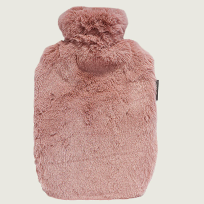 Bouillotte à eau 2L Déhoussable Fourrure Rose prestige thermoplastique Fashy
