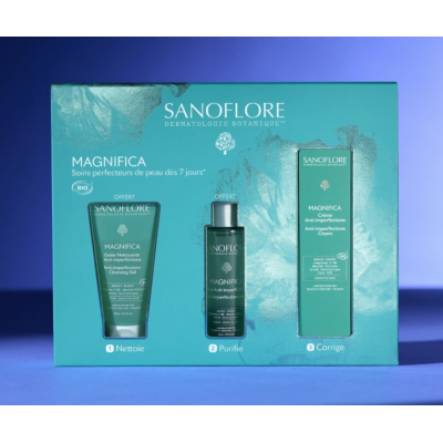 Coffret Noël 2025 Magnifica Routine Anti-Imperfections Sanoflore