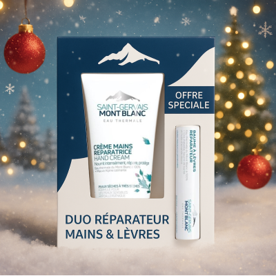 Coffret Noël 2025 Duo Réparateur Mains & Lèvres Saint Gervais Mont-Blanc