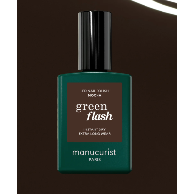 Vernis Mocha Marron foncé Semi-permanent LED GREEN FLASH Manucurist