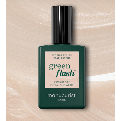 Vernis Pearlescent Beige Nacré Semi permanent LED Green Flash Manucurist