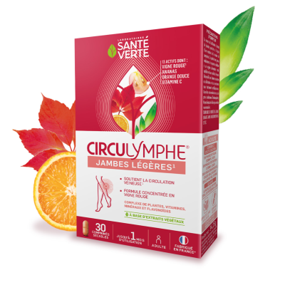 Circulymphe Jambes légères (30 comprimés) Santé Verte