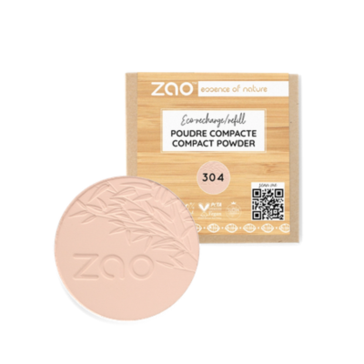 Recharge Poudre Compacte Cappuccino 304 Bio ZAO MakeUp
