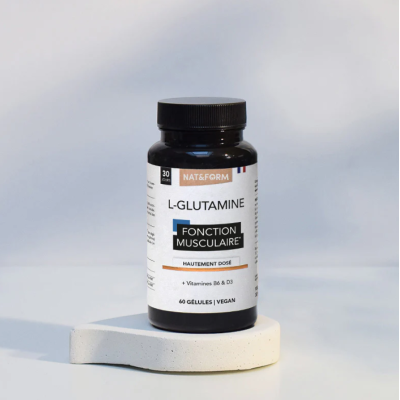 L-Glutamine en gélules - Acide aminé Nat&Form