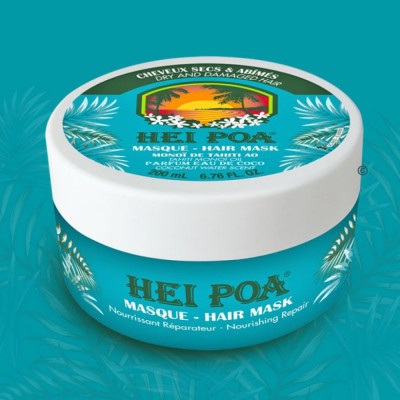 Masque Nourrissant Réparateur Monoï Capillaire Cheveux Secs et Abîmés Hei Poa
