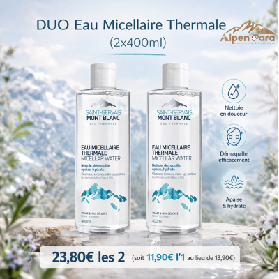 DUO Eau Micellaire Thermale (2x400ml) Saint Gervais Mont-Blanc