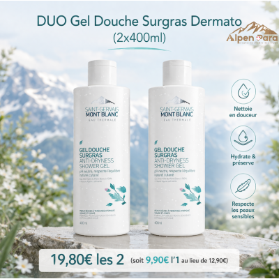 DUO Gel Douche Surgras Dermato (2x400ml) Saint Gervais Mont-Blanc