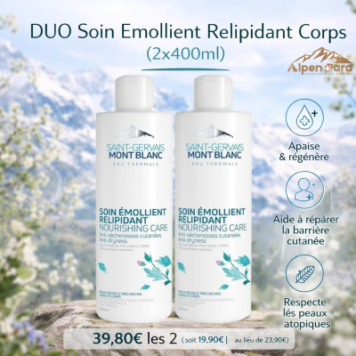 DUO Soin Emollient Relipidant Corps (2x400ml) Saint Gervais Mont-Blanc
