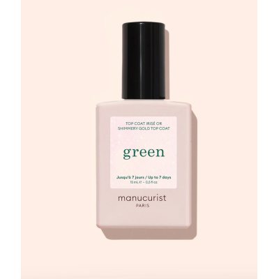 Top Coat Pailleté Argent Green Manucurist