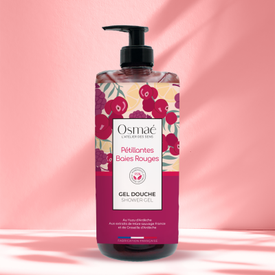 Gel Douche Bio Pétillantes Baies Rouges 1L Osmaé