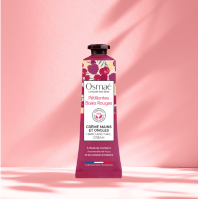 Crème Mains et Ongles Pétillantes Baies Rouges 30ml Osmaé