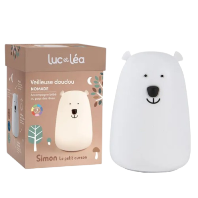 Luc&Léa Veilleuse doudou nomade - Simon Le petit ourson
