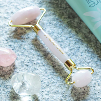 Rouleau de massage Visage en Quartz Rose Pure Altitude